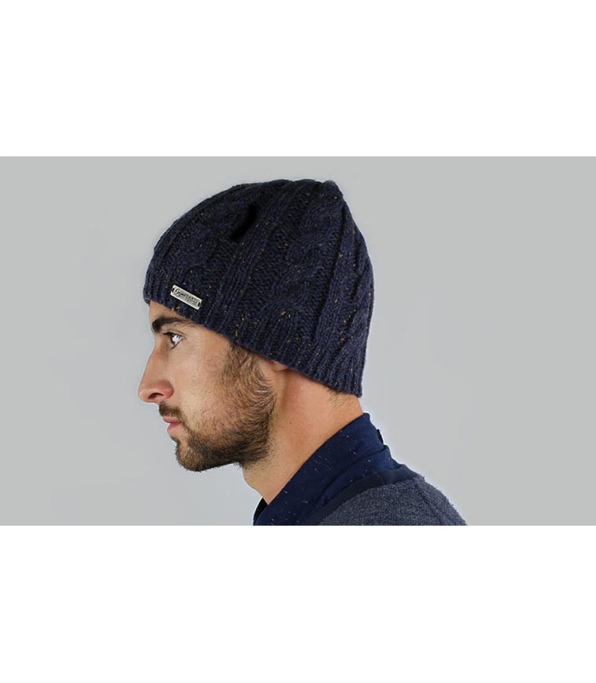 Bonnet homme bleu marine Bonnet Gus navy